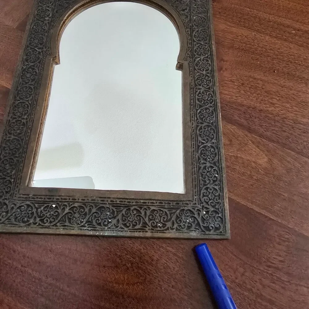 Moroccan  Wall Mirror Brass Vintage‎